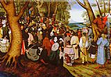 Pieter The Younger Brueghel Canvas Paintings - A LandScape With Saint John The Baptist Preaching